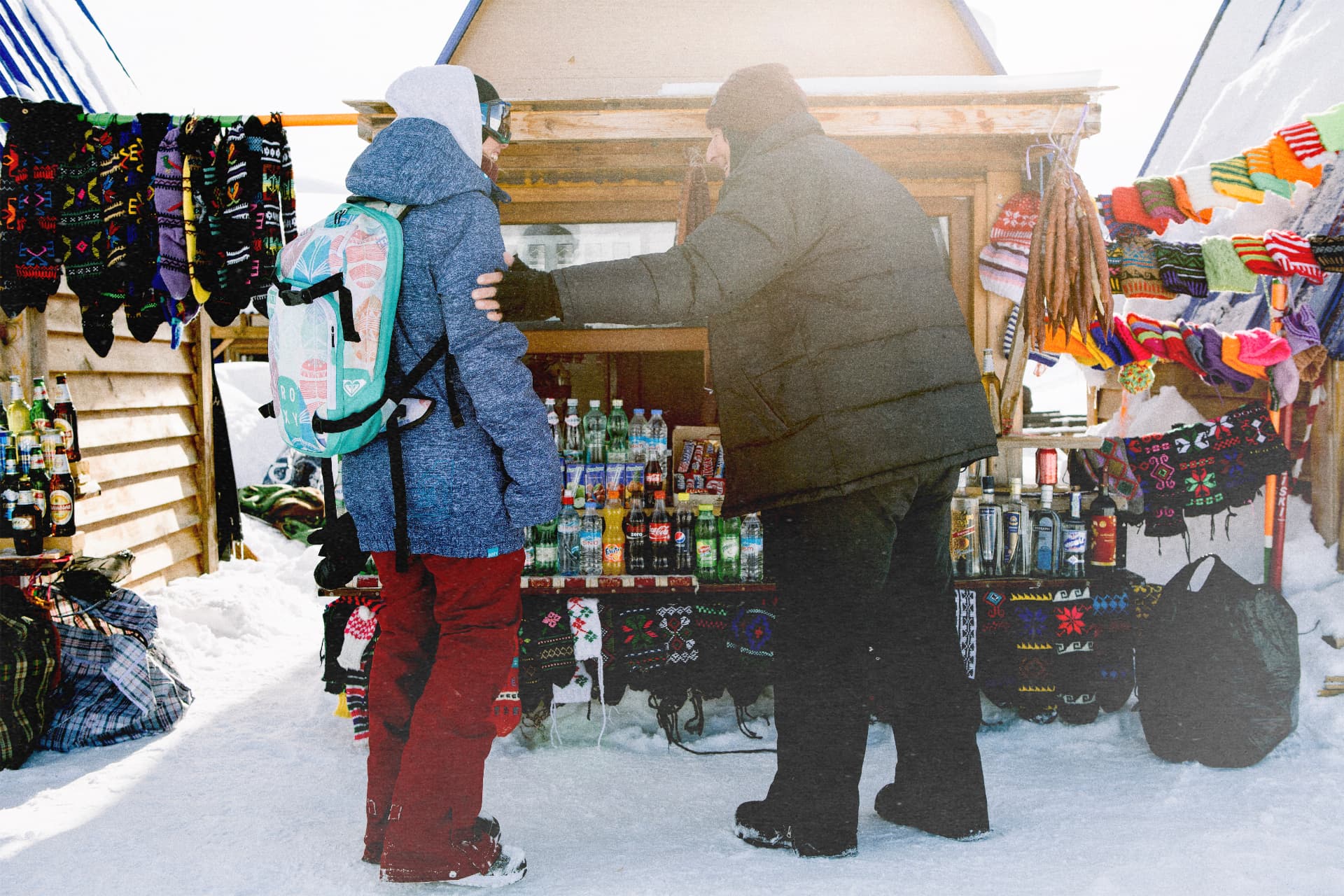 Mountain stall with knitted goods, Gudauri 2012